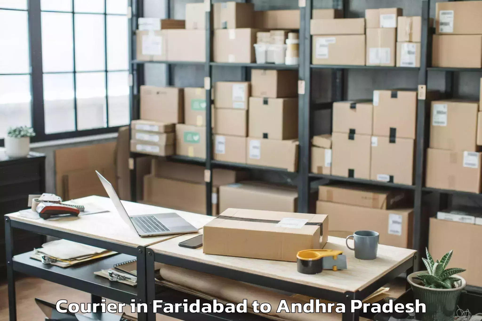 Easy Faridabad to Tiruvuru Courier Booking